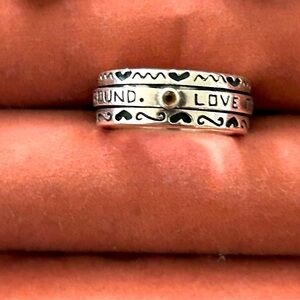 Brighton Spinner Ring “Love Makes the World Go Round”